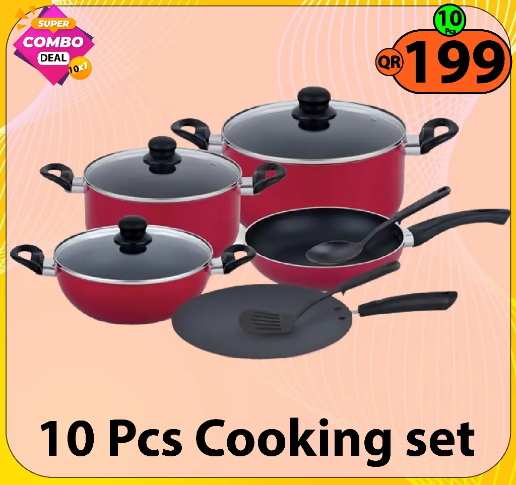 Super Combo Deal-10 Items cooking set 
