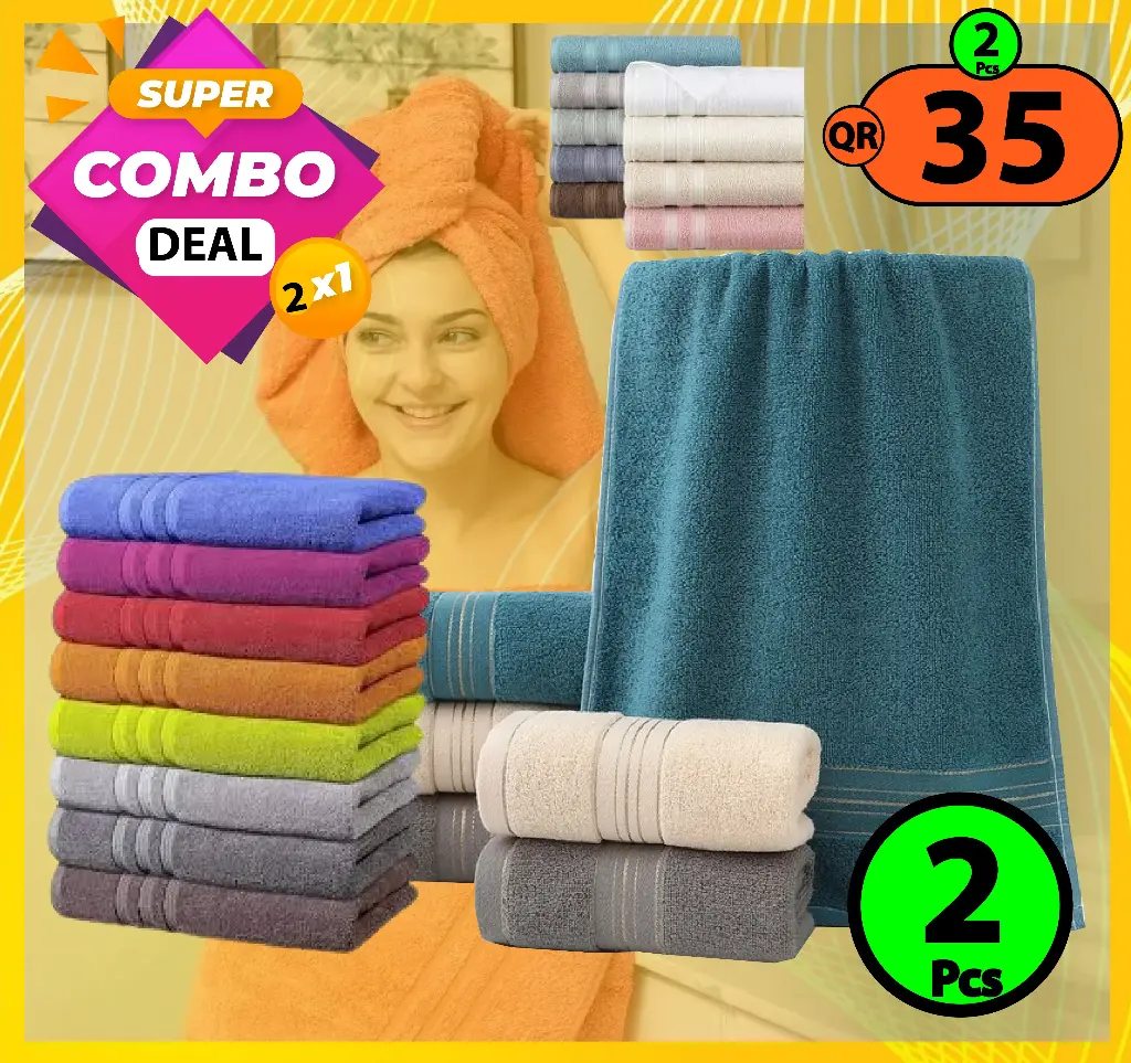 Super Combo Deal- 2 Pcs Bath Towel