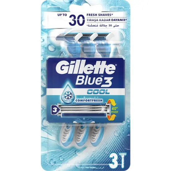 Gillette Blue 3 Cool Razor Pack Of 3`S