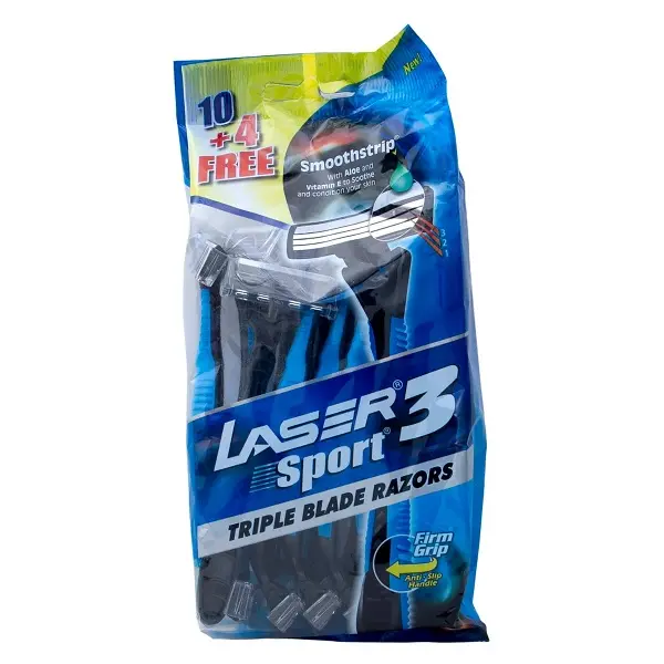 Laser Sport3 10+4 Triple Blade Razors Regular