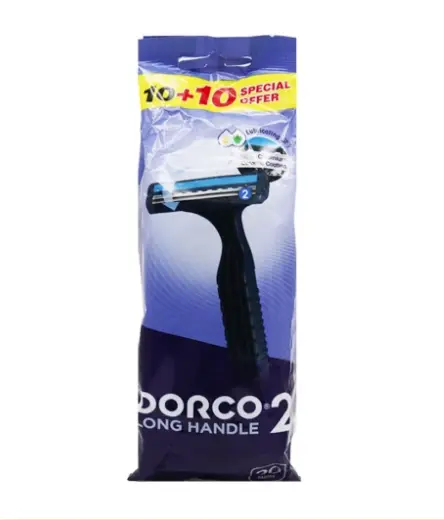 Dorco Twin Blade Razors 10 In Pouch Pack -Tg711