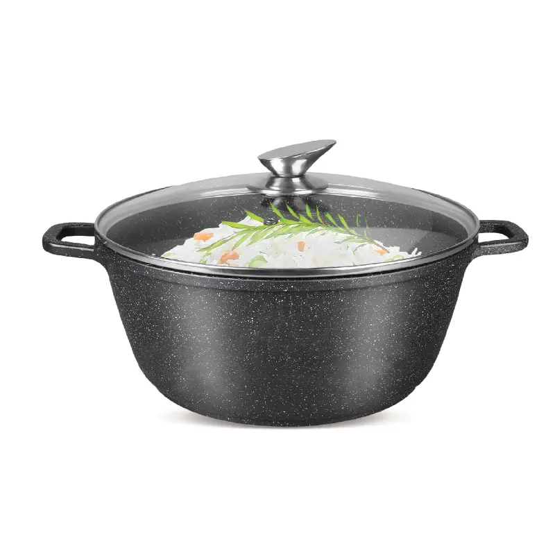 Homeway Marble Casserole W/ Lid Die Cast Aluminum 40cm