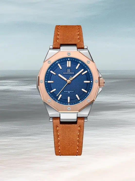 Naviforce  Mens Leather Watch
