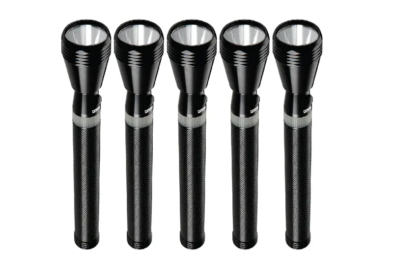Geepas Gfl 4669 Rechargeable Led Flash Light 5 Pcs Combo