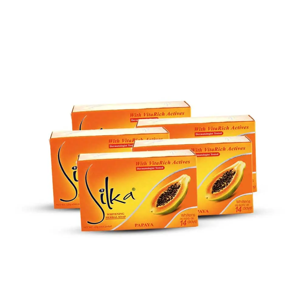 Silka Pappaya White/Herbal Soap 135gm X 5pcs
