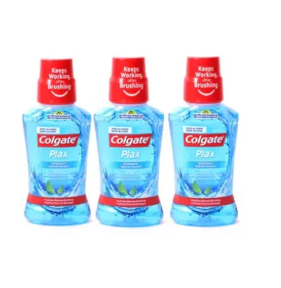 Colgate Plax Peppermint Blue Mouth Wash N/A 250mlx 3pcs