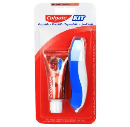 Colgate Travel Kit Toothbrush Soft+Optic White Toothpaste 20ml