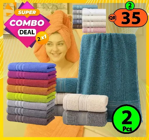 Super Combo Deal- 2 Pcs Bath Towel