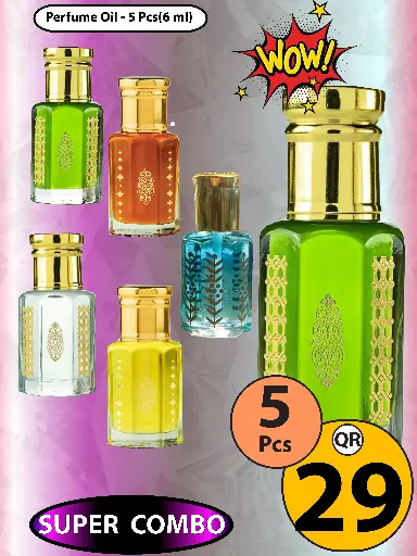 Killer Deal-5 Pcs Perfume Oil(6Ml)