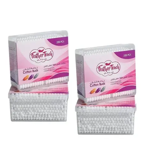 Feather Touch Cotton Buds 200`S X 4pcs