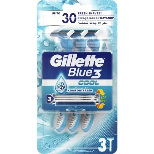Gillette Blue 3 Cool Razor Pack Of 3`S