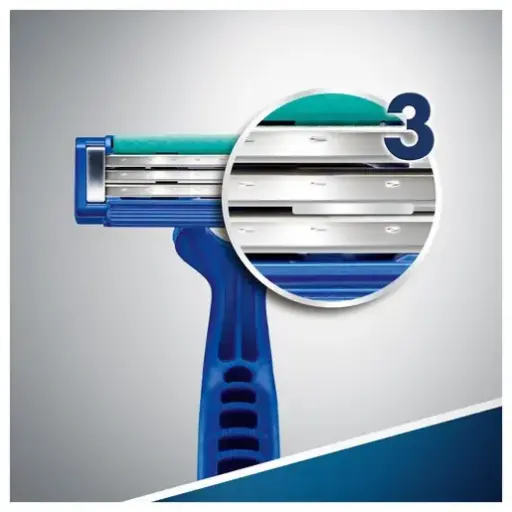 Gillette Blue Simple-3 Disposable Razor 4`S