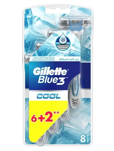 Gillette Fp Blue3 Cool 6+2free