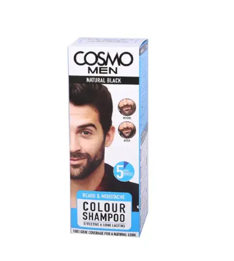 Cosmo Men Beard & Moustache Colour Shampoo Assrtd 180ml Spl Price