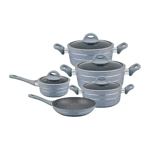 Royalford 9pcs Forged Granite Cookware Set Rf9555