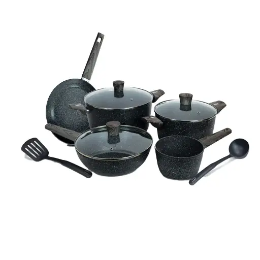 Homeway 10pcs Granite Cookware Set-Forged Hw3690