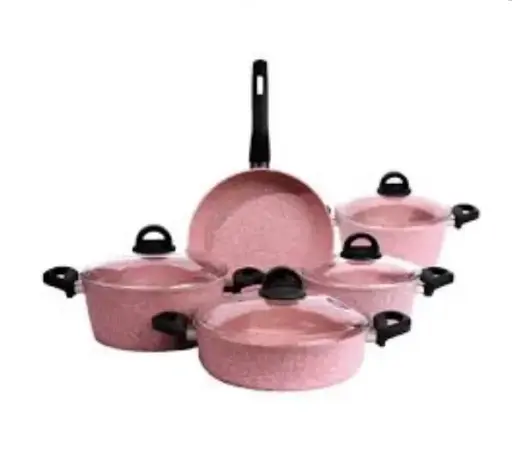 Kitchen Maid Forged Marble Coated Cookware 9pc Set