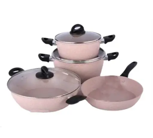 Kitchen Maid Forged Marble Coated Cookware 7pc Set Scn0324-Vk-12