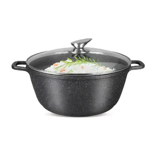 Homeway Marble Casserole W/ Lid Die Cast Aluminum 40cm