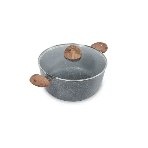Homeway Forged Marble Casserole With Lid 24cm Hw-3421