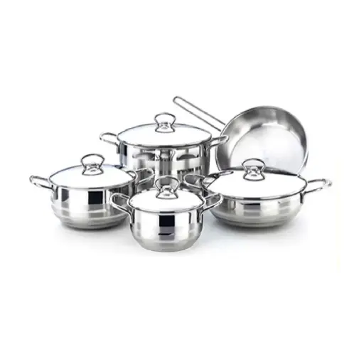 Falez 9 Pcs Cooking Set Stainless Steel Assorted