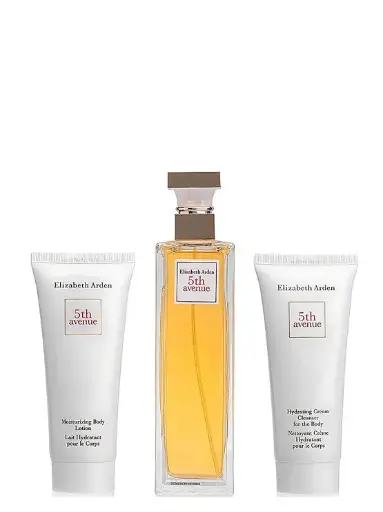 5th Avenue Gift Set for Women (EDP 125ml + Moisturizing Body Lotion + Hydrating Cream Cleanser for the Body) by Elizabeth Arden 