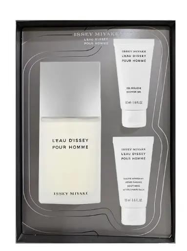 L Eau D'Issey Gift Set for Men (EDT 125m + Shower Gel 50ml + Soothing After-Shave Balm 50ml) by Issey Miyake