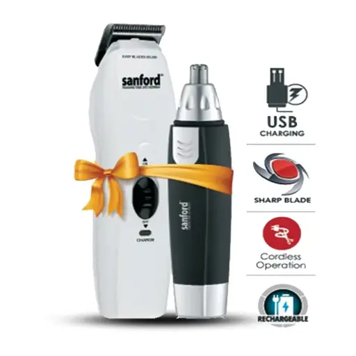 Sanford  Sf 9700hnc Bs Hair Clipper And Nose Trimmer Combo