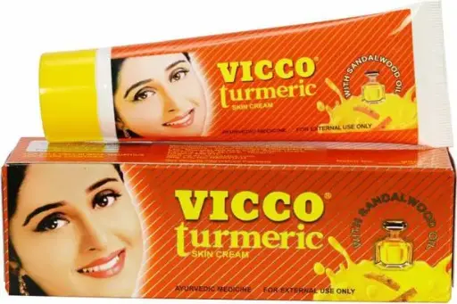 Vicco Turmeric Vanishing Cream With Sandal Oil 80 Gm