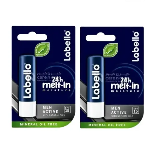 Labello For Men Active Care  4.8gmx2pcs@26%Spl Offer